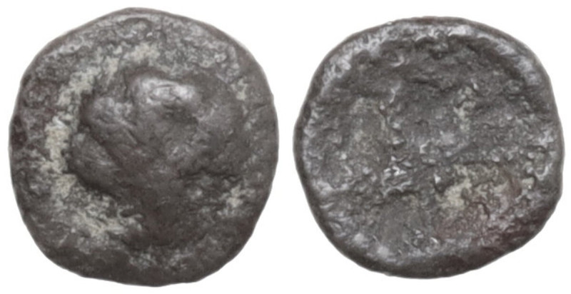 Greek Italy. Southern Apulia, Tarentum. AR 1/4 obol, 4th and 3rd cent. BC. Obv. ...