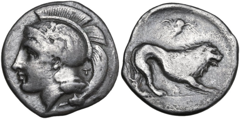 Greek Italy. Northern Lucania, Velia. AR Didrachm, c. 400-340 BC. Obv. Head of A...