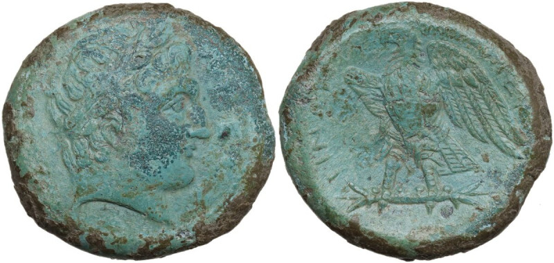 Sicily. Messana. The Mamertinoi. AE Quadruple, c. 288-278 BC. Obv. Laureate head...