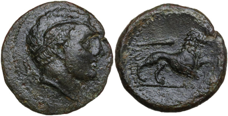 Sicily. Syracuse. Agathokles (317-289 BC). AE 23 mm. Obv. Diademed head of young...