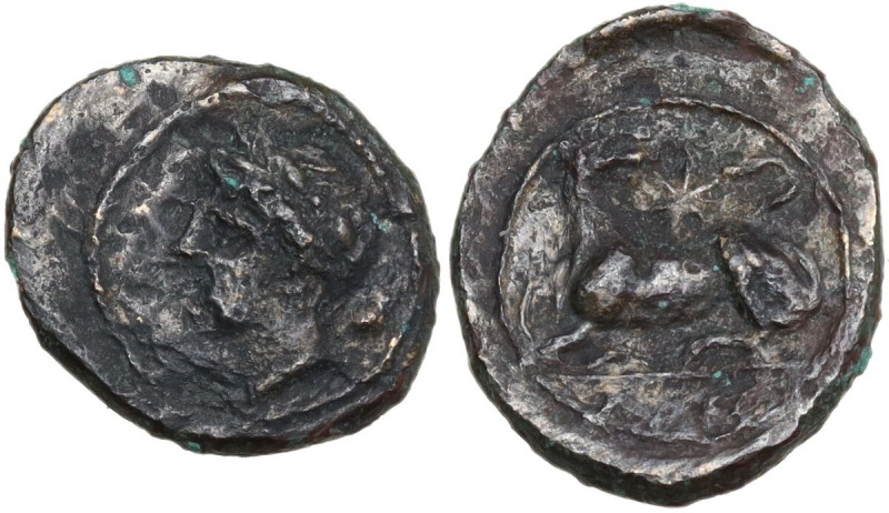 Sicily. Syracuse. Agathokles (317-289 BC). AE 14 mm, c. 295 BC. Obv. [ΣYPAKOΣIΩN...