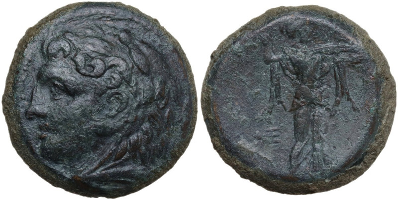 Sicily. Syracuse. Pyrrhos (278-276 BC). AE 22 mm. Obv. Head of Herakles left, we...