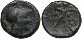 Continental Greece. Attica, Athens. AE Chalkous, c. 87-86 BC. Mithridatic War issue, struck under Mithridates VI of Pontos and Ariston (120-63 BC). Ob...