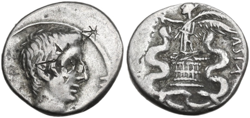 Augustus (27 BC - 14 AD). AR Quinarius, uncertain mint in Asia Minor, 29-26 BC. ...