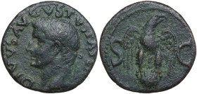 Divus Augustus (died 14 AD). AE As, Rome mint, struck under Tiberius, 34-37. Obv. DIVVS AVGVSTVS PATER. Head of Augustus, radiate, left. Rev. S C. Eag...