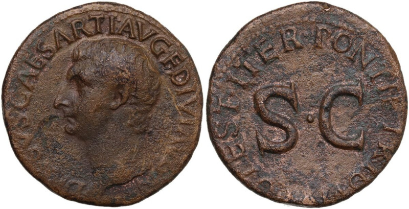 Drusus, son of Tiberius (died 23 AD). AE As, struck under Tiberius. Obv. DRVSVS ...