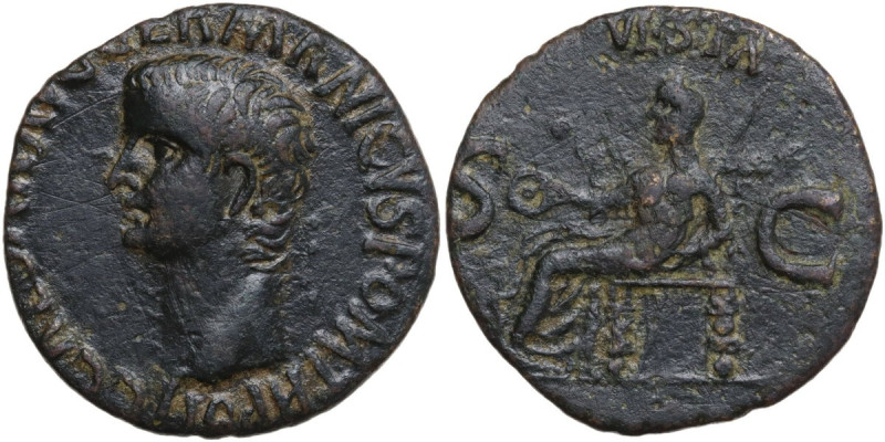 Gaius (Caligula) (37-41). AE As, Rome mint, 37-38. Obv. C CAESAR AVG GERMANICVS ...