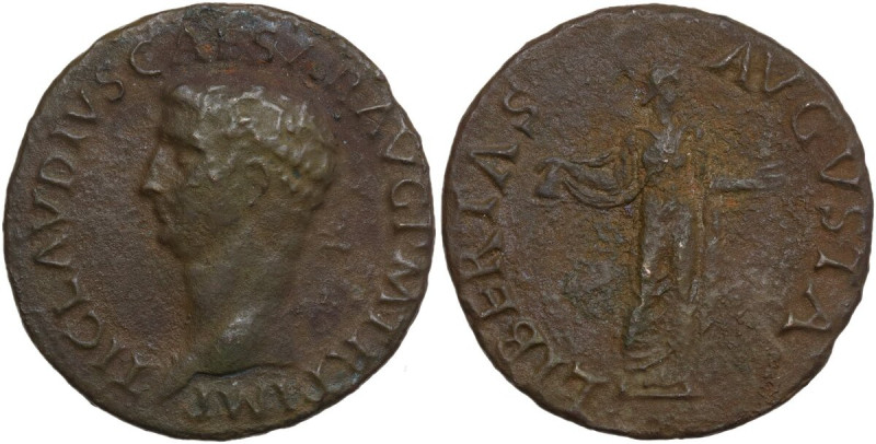 Claudius (41-54). AE As, Rome mint, 41-50. Obv. TI CLAVDIVS CAESAR AVG P M TR P ...