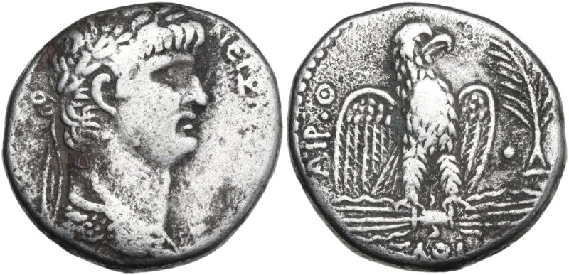 Nero (54-68). AR Tetradrachm, Antioch mint (Seleucis and Pieria, Syria), dated R...