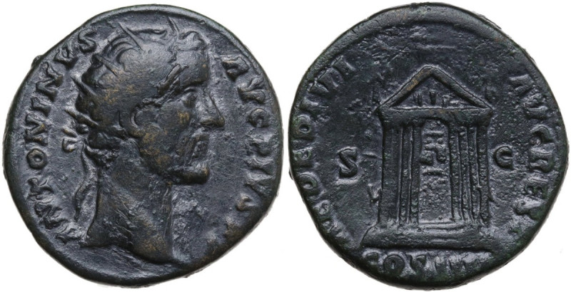 Antoninus Pius (138-161). AE Dupondius, Rome mint, 158-159. Obv. ANTONINVS AVG P...