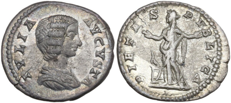 Julia Domna (died 217 AD). AR Denarius, Rome mint, 196-211. Obv. IVLIA AVGVSTA. ...