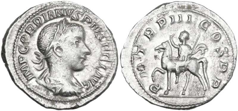 Gordian III (238-244). AR Denarius, Rome mint, 240 AD. Obv. IMP GORDIANVS PIVS F...