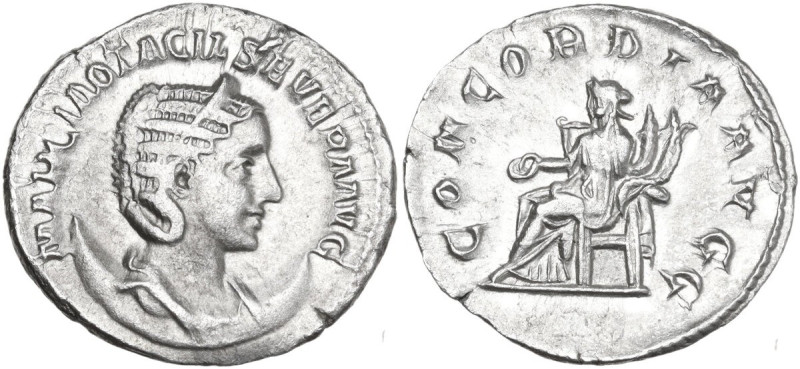 Otacilia Severa, wife of Philip I (244-249). AR Antoninianus, Rome mint, 244-246...