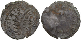 Tetricus I (270-273). AE Antoninianus. Obv. IMP C TETRICVS [PF AVG]. Radiate, draped and cuirassed bust right. Rev. [VICTOR] IA AVG. Victory advancing...