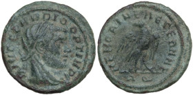 Claudius II Gothicus (268-270). AE Half Follis, Rome mint. Commemorative issue, struck under Constantine I. Obv. DIVO CLAVDIO OPTIM P. Laureate and ve...