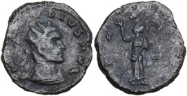 Claudius II Gothicus (268-270). AE Antoninianus, Siscia mint. Obv. [IMP CLAV]DIVS AVG. Radiate and cuirassed bust right. Rev. PAX [AVG]. Pax standing ...