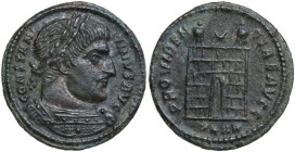 Constantine I (307-337). AE Follis, Roma mint, 2nd officina, 328-329. Obv. CONSTAN-TINVS AVG. Laureate and cuirassed head right. Rev. PROVIDEN-TIAE AV...