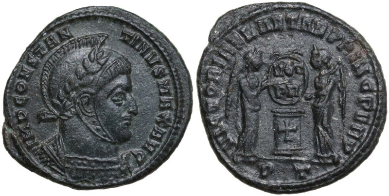 Constantine I (307-337). AE Follis, Ticinum mint. Obv. IMP CONSTAN-TINVS MAX AVG...