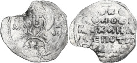 Michael VII Ducas (1071-1078). AR 2/3 Miliaresion. Constantinople mint. Obv. Facing bust of the Virgin Mary, holding medallion with the face of the Ho...