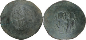 Isaac Comnenus. Usurper in Cyprus (1185-1191). AE Tetarteron. Uncertain mint of Nicosia. Struck circa 1187-1191. Obv. Christ Pantokrator enthroned fac...