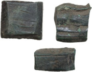 Celtic World. Lot of three (3) AE proto-money ingots. . AE.