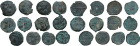 Greek Asia. Cimmerian Bosporos, Pantikapaion. Lot of twelve (12) greek bronze coins from Pantikapaion. AE. These coins shows the same type of encrusta...