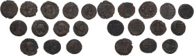 The Roman Empire. Lot of twelve (12) constantinian bronze coins. AE.