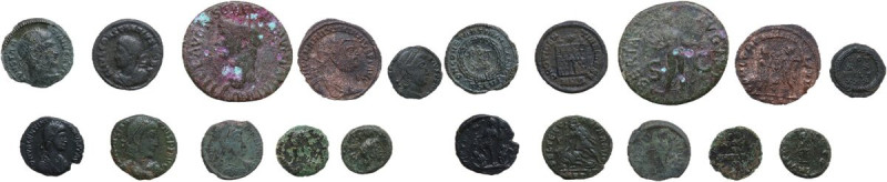 The Roman Empire. Lot of ten (10) bronze roman bronze coins. AE.