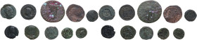 The Roman Empire. Lot of ten (10) bronze roman bronze coins. AE.