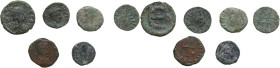 Barbaric and Migration Period. Lot of six (6) unclassified AE Nummi. AE.