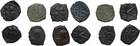 The Byzantine Empire. Lot of six (6) unclassified AE denominations. AE. About VF:Good F:F.