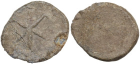 PB Tessera, 1st century BC-1st century AD. D/ Six-rayed star. R/ Blank. PB. 2.46 g. 15.00 mm. VF.