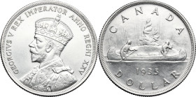 Canada. George V (1910-1936). AR Dollar 1935. KM 30. AR. 23.26 g. 36.00 mm. VF/EF.