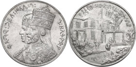 Ethiopia. Haile Selassie (1930-1974). AR Coronation anniversary medal EE 1948 (1956). Gill-S35. AR. 28.12 g. 40.00 mm. Commemorating the 25th annivers...
