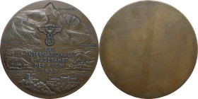 Germany. AE Commemorative medal of the XXI Internationationale 6-Tagefahrt der FICM, 1939. AE. 95.00 mm. AU.