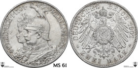 Germany. Prussia. Wilhelm II (1888-1918). AR 2 Mark 1901 A, Berlin mint. KM 525. AR. 11.13 g. 28.00 mm. qFDC. Encapsulated by Classical Coin Grading M...