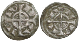 Italy. Frederick II (1218-1250). BI Denaro, Verona mint. Biaggi 2970. BI. 0.36 g. 13.00 mm. VF.