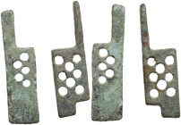 Roman period. Lot of two (2) bronze padlock latches.