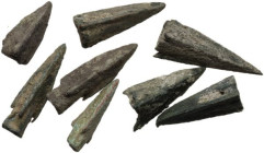 Miscellanea. Lot of seven (7) bronze arrowheads.