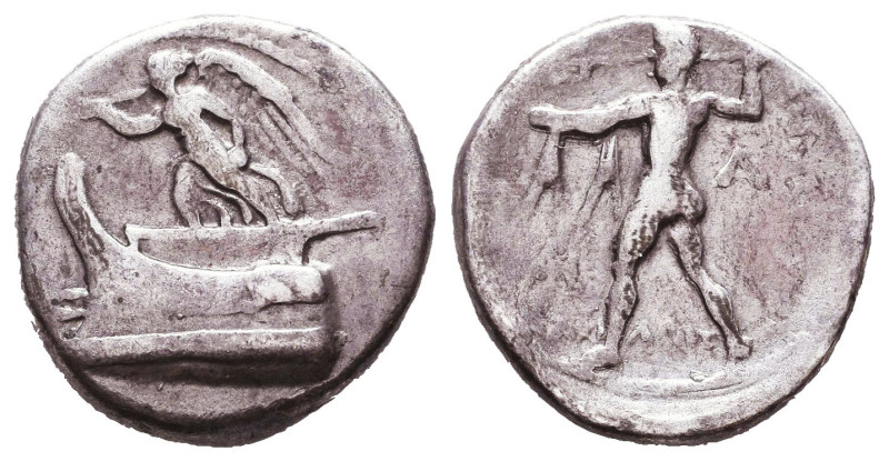 KINGS of MACEDON. Demetrios I Poliorketes. 306-283 BC. AR Drachm. Tarsos mint. S...