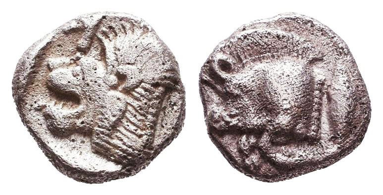 Greek Obol, Ca. 350-300 BC. AR. Reference: Condition: Very Fine 

 Weight: 1 g...