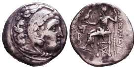 KINGS of MACEDON. Alexander III 'the Great'. 336-323 BC. AR Drachm. Reference: Condition: Very Fine 

 Weight: 4 gr Diameter: 18 mm