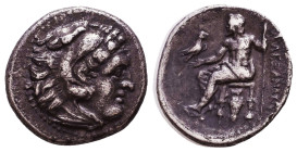 KINGS of MACEDON. Alexander III 'the Great'. 336-323 BC. AR Drachm. Reference: Condition: Very Fine 

 Weight: 4,1 gr Diameter: 16,7mm