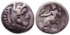 KINGS of MACEDON. Alexander III 'the Great'. 336-323 BC. AR Drachm. Reference: Condition: Very Fine 

 Weight: 4,1 gr Diameter: 16,1 mm