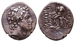 SELEUKID EMPIRE. Antiochos IV Epiphanes. 175-164 BC. AR Drachm Reference: Condition: Very Fine

 Weight: 4.2 gr Diameter: 18 mm