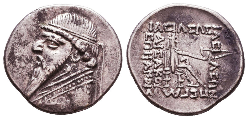 KINGS of PARTHIA. Circa 2nd-1st BC. AR Drachm Reference: Condition: Very Fine
...