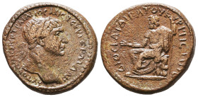 Roman Provincial Coins, Trajan. AD 98-117. Ae Reference: Condition: Very Fine

 Weight: 13,2 Diameter: 26,6