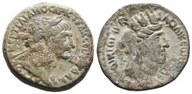 Roman Provincial Coins, Trajan. AD 98-117. Ae Reference: Condition: Very Fine

 Weight: 10,1 Diameter: 25,9
