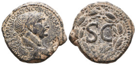 Roman Provincial Coins, Trajan. AD 98-117. Ae Reference: Condition: Very Fine

 Weight: 14,6 Diameter: 26,1