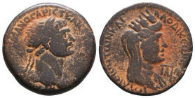 Roman Provincial Coins, Trajan. AD 98-117. Ae Reference: Condition: Very Fine

 Weight: 9,9 Diameter: 25,4
